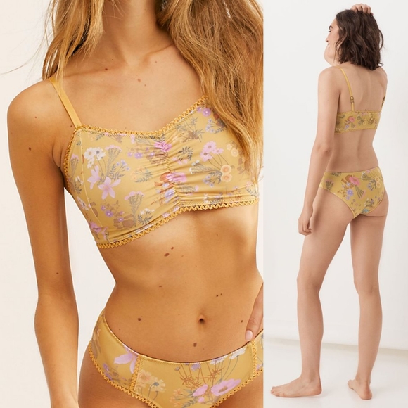 New spell designs wild bloom bralette bra yellow S - Picture 3 of 16